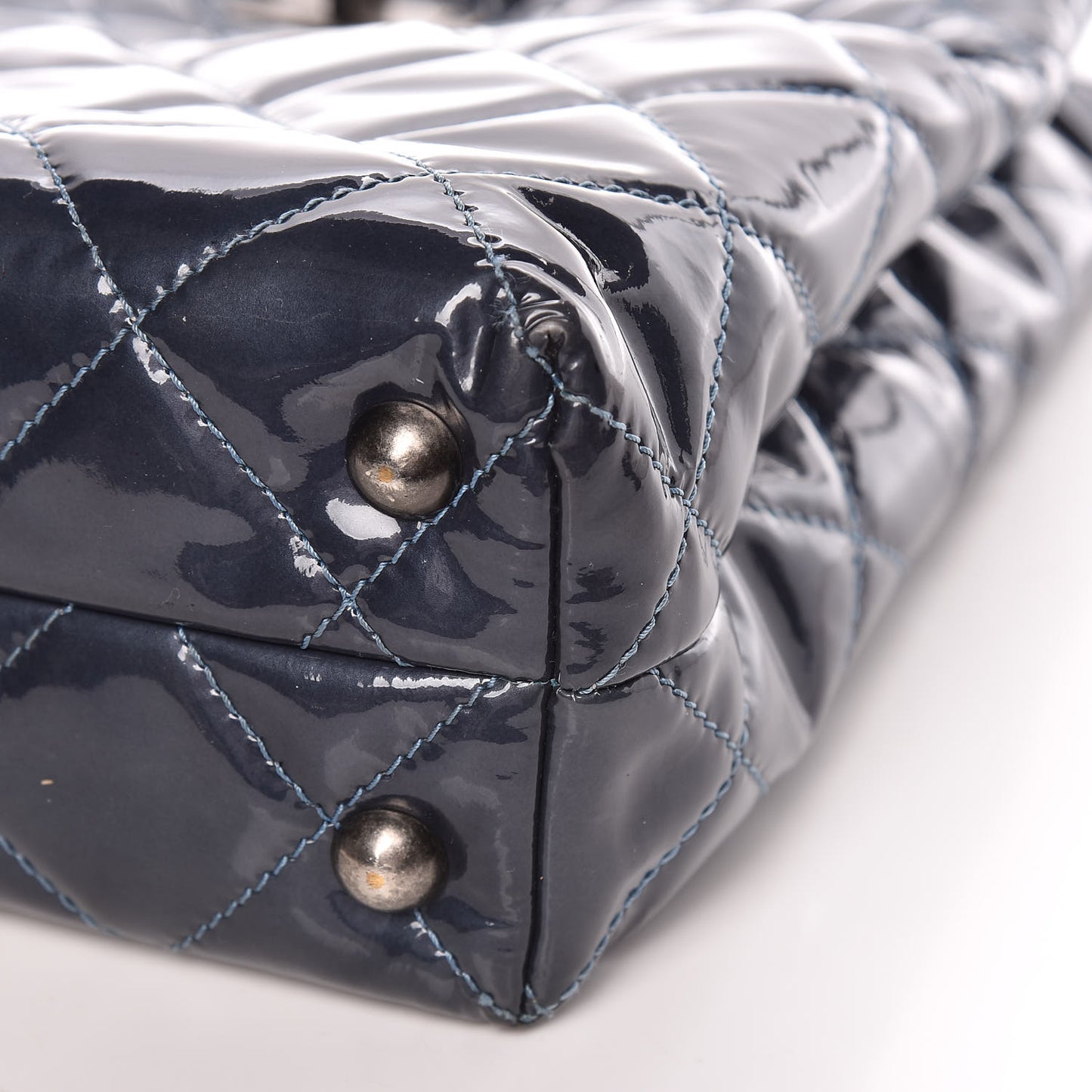 Patent Quilted Reissue 2.55 Tote Blue
