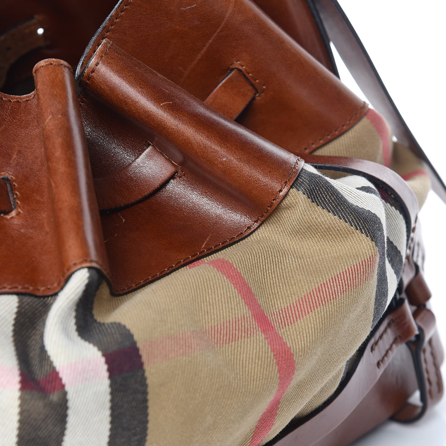 Burberry Bridle Calfskin House Check Kenton Hobo Brown 18 of 27