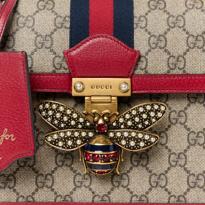 Gucci GG Supreme Monogram Small Queen Margaret Top Handle Bag Red 9 of 12