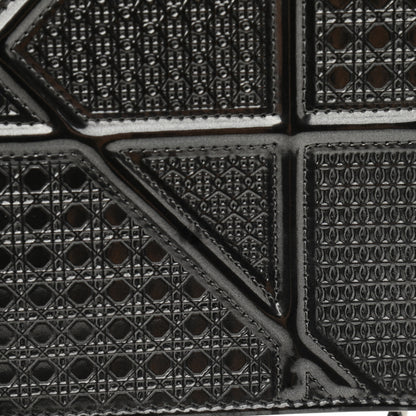 Christian Dior Metallic Patent Micro-Cannage Diorama Wallet on Chain Pouch Onyx Black 15 of 15