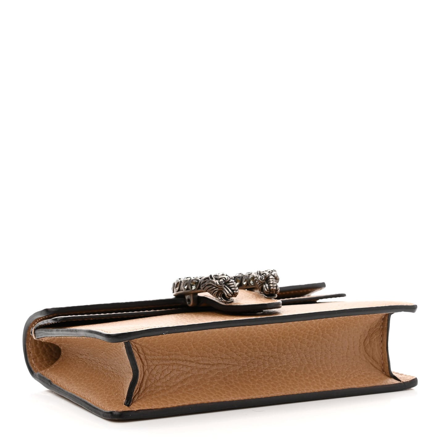 Dollar Calfskin Crystal Super Mini Dionysus Shoulder Bag Natural Tan Black Diamond