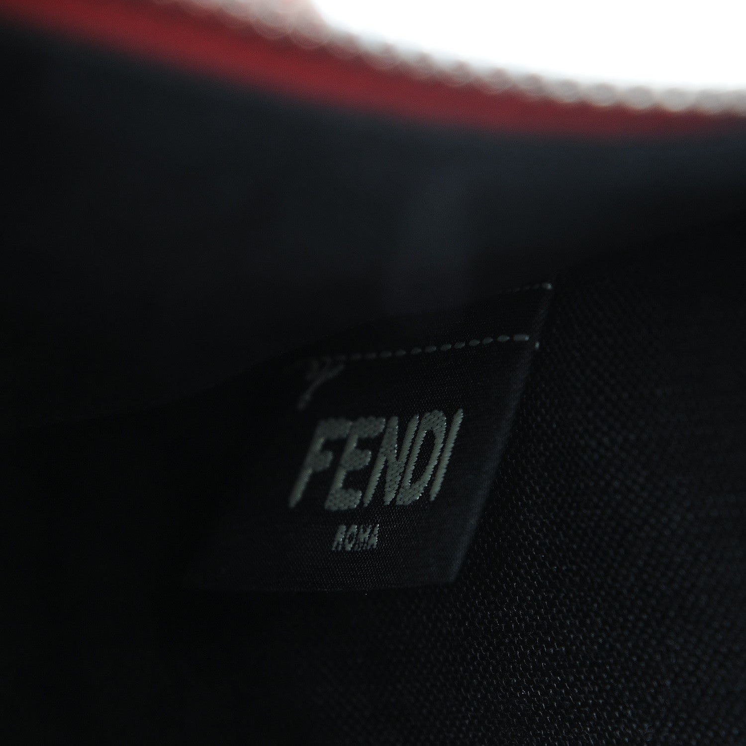 Fendi Calfskin Faces Pouch Rosso 8 of 9