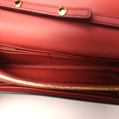 Burberry Grainy Calfskin House Check Henley Wallet On Chain Cinnamon Red 5 of 8