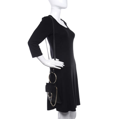 Chloe Suede Calfskin Mini Faye Bracelet Bag Black 2 of 10