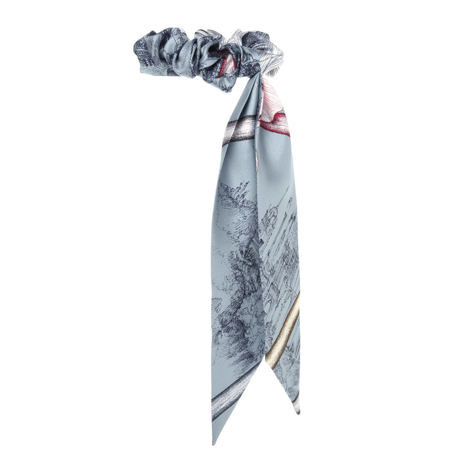 Hermes Silk Twilly Scrunchie 2 of 6