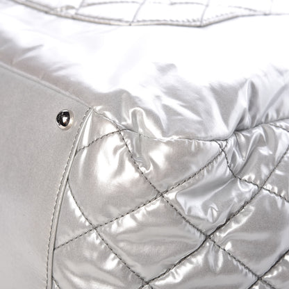 Chanel Vinyl Mohair Trimmed Accordion Arctic Polar Ice Flap Silver 11 of 13