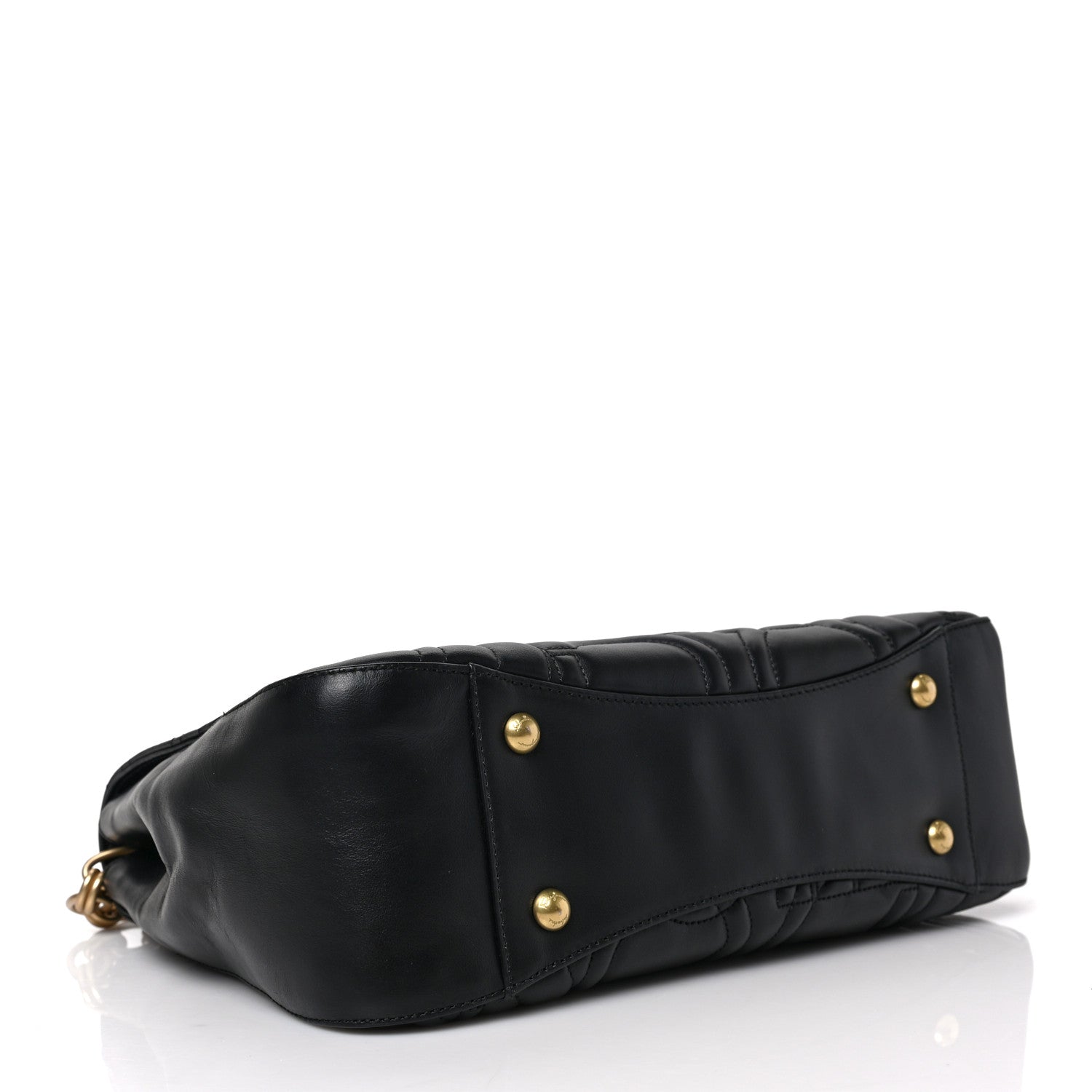 Salvatore Ferragamo Calfskin Quilted Gancini Top Handle Flap Bag Black 4 of 8