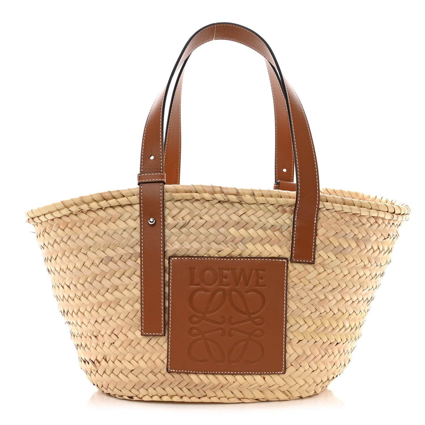 Raffia Basket Tote Bag Natural Tan