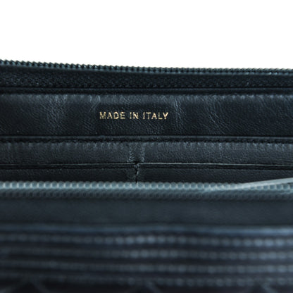 Chanel Lambskin Quilted Boy Zip Around Wallet Black 7 of 8