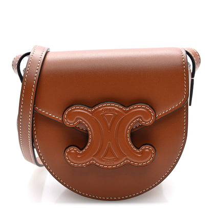 Celine Smooth Calfskin Triomphe Mini Besace Crossbody Tan 1 of 9