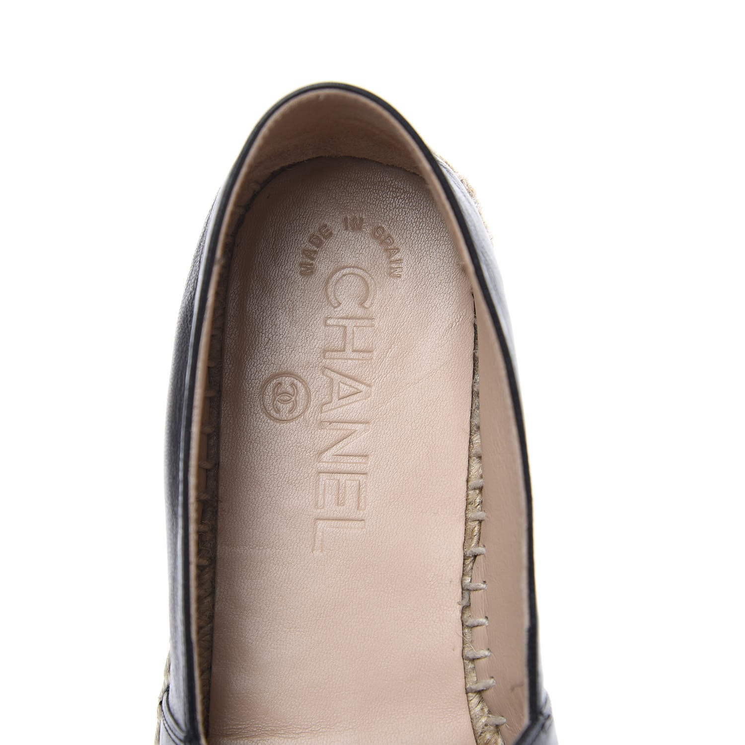 Chanel Lambskin CC Espadrilles 36 Black 6 of 10