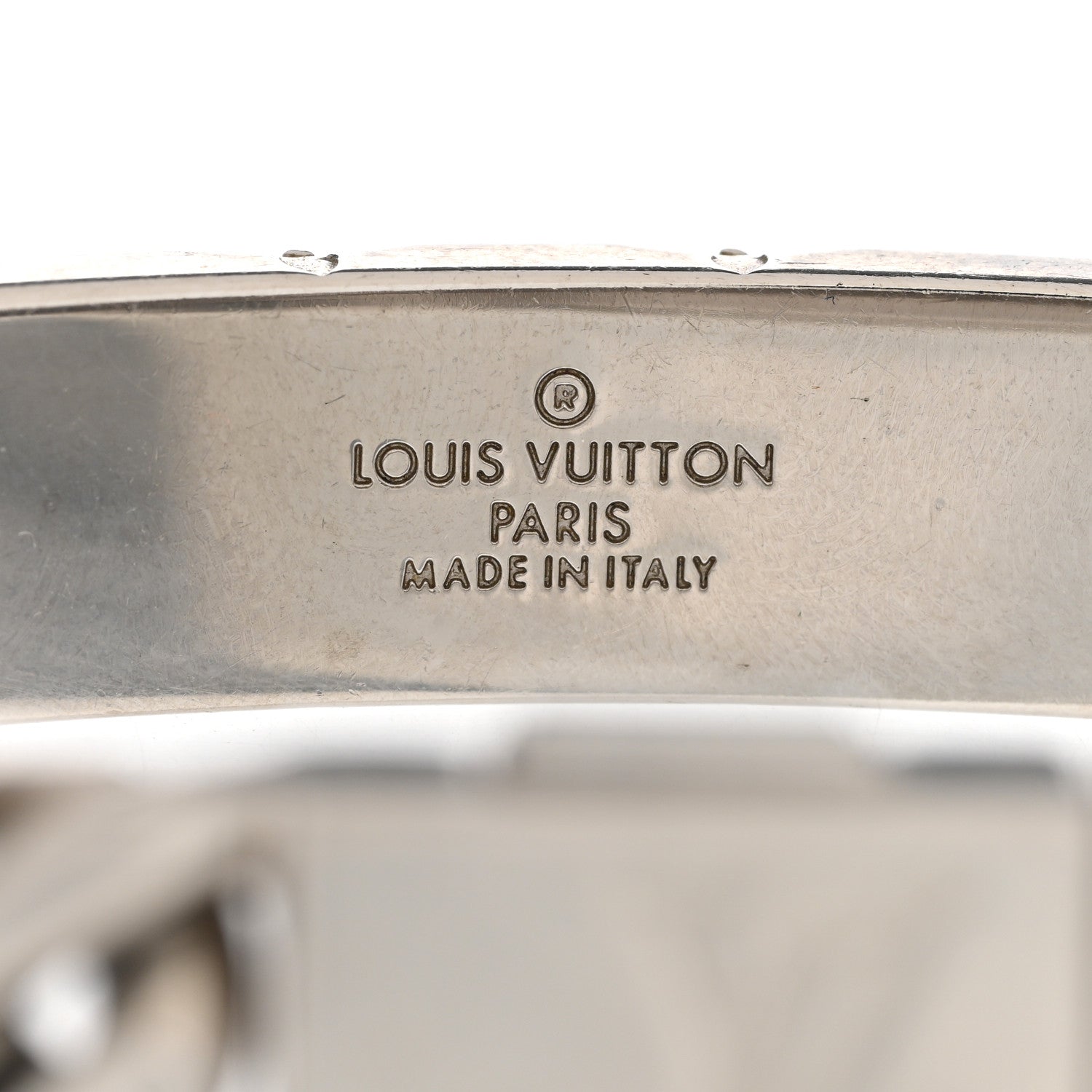 Louis Vuitton Zamac Palladium Monogram Chain Bracelet Silver 4 of 4