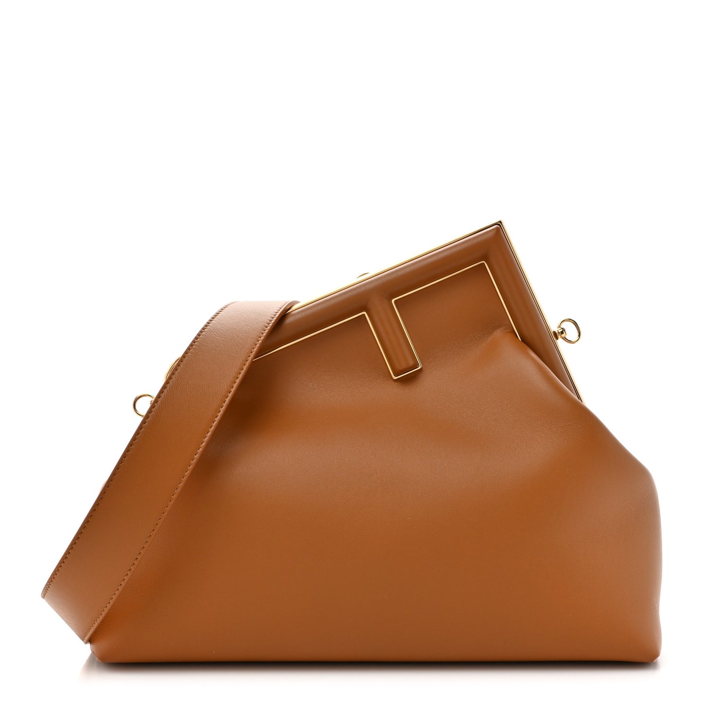Shiny Nappa Medium Fendi First Caramello