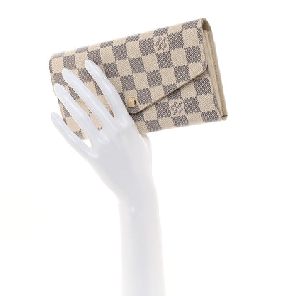 Louis Vuitton Damier Azur Sarah Wallet NM 2 of 6