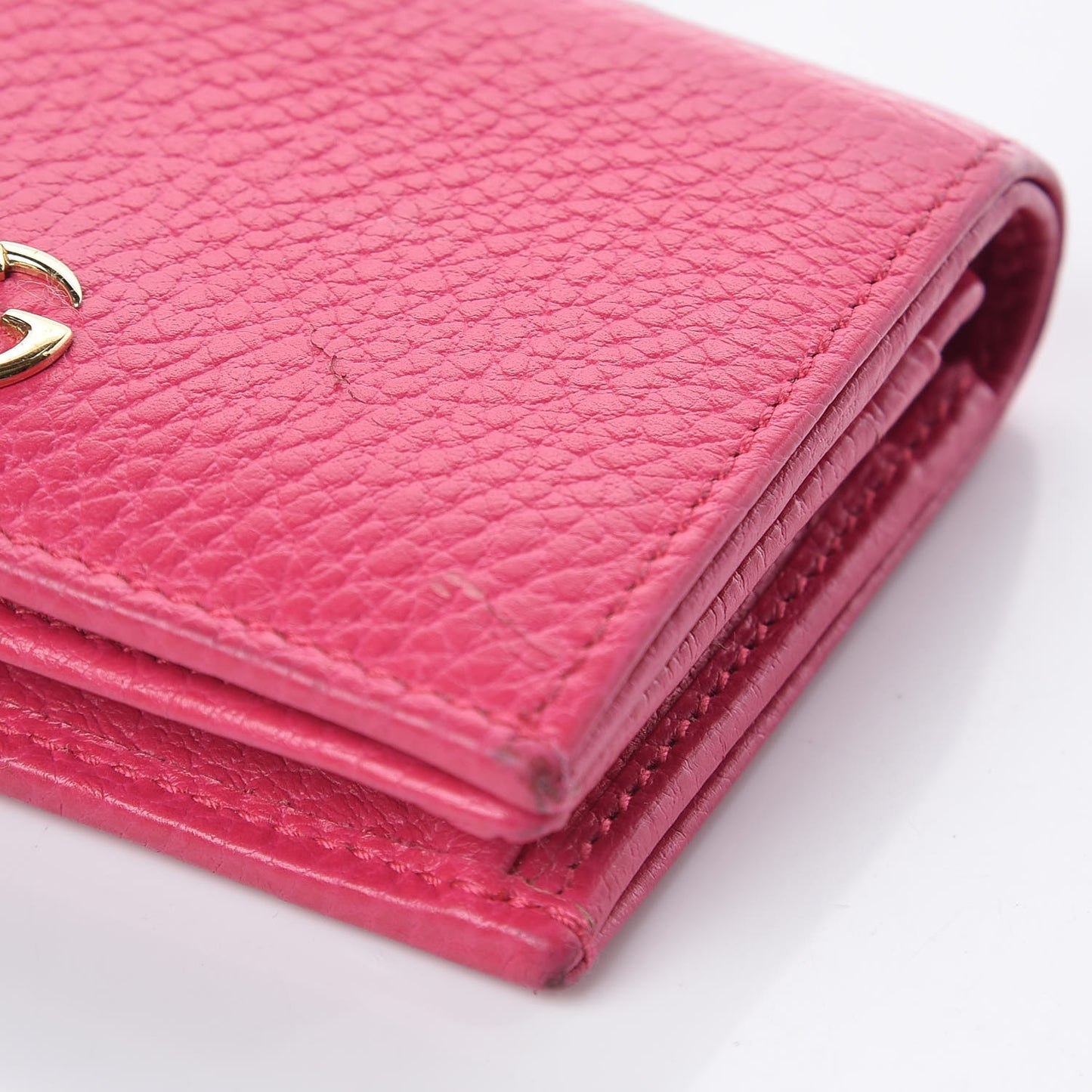 Dollar Calfskin GG Marmont Card Case Box Pink