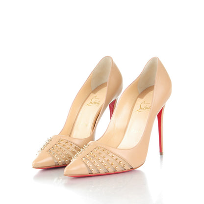 Christian Louboutin Kid Bareta 100 Pumps 42 Nude Light Gold 3 of 7