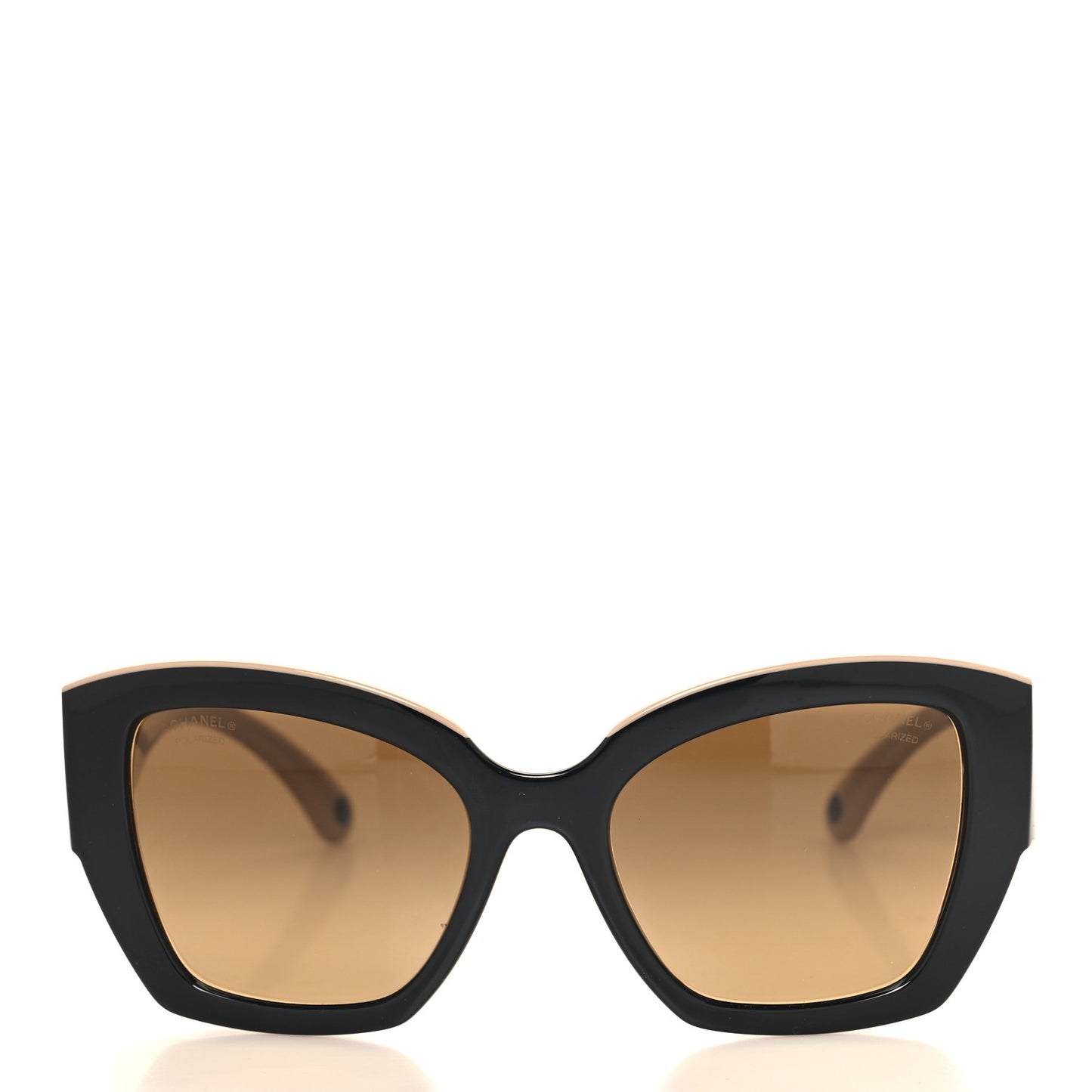 Nylon Butterfly Polarized Sunglasses 6058 Black Beige