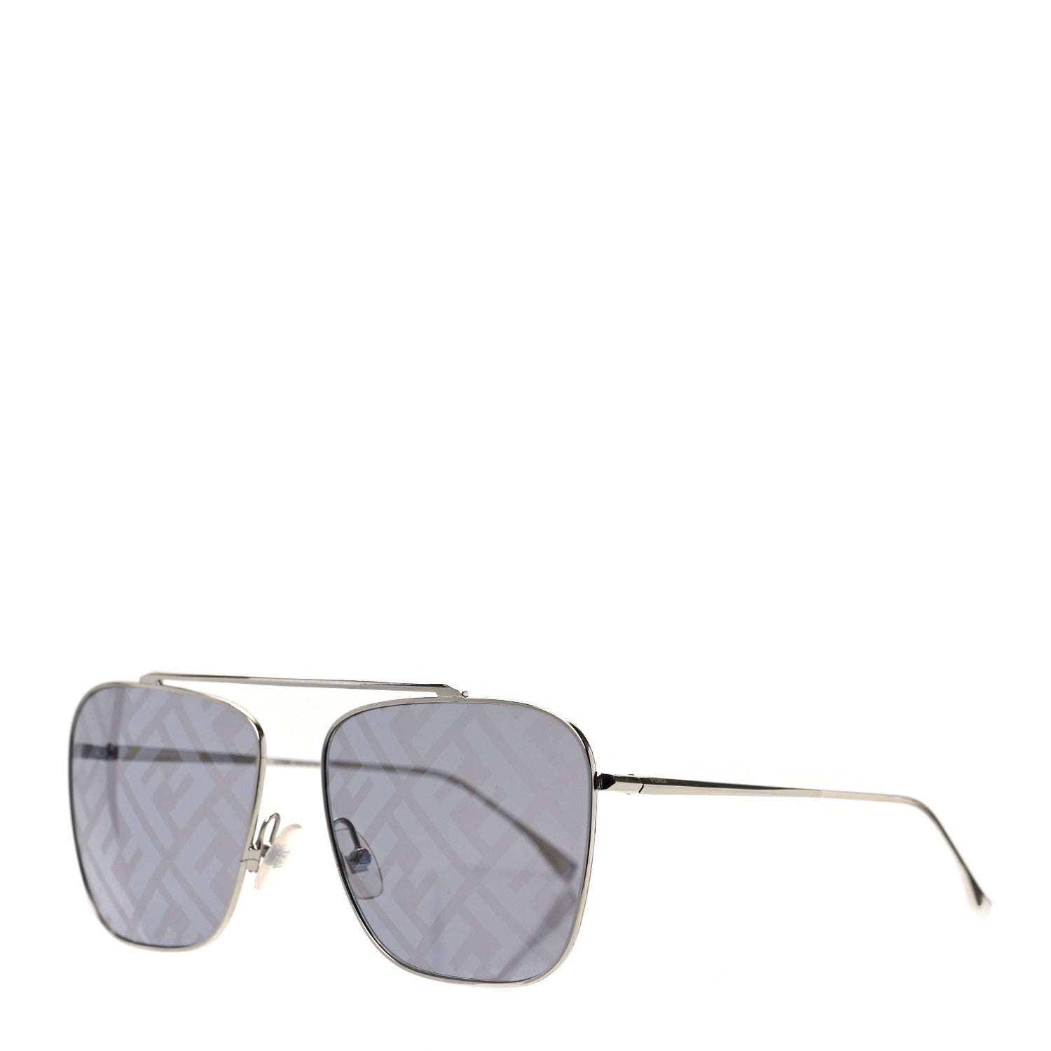 Fendi Metal Aviator Sunglasses FF0406/S Silver 1 of 6