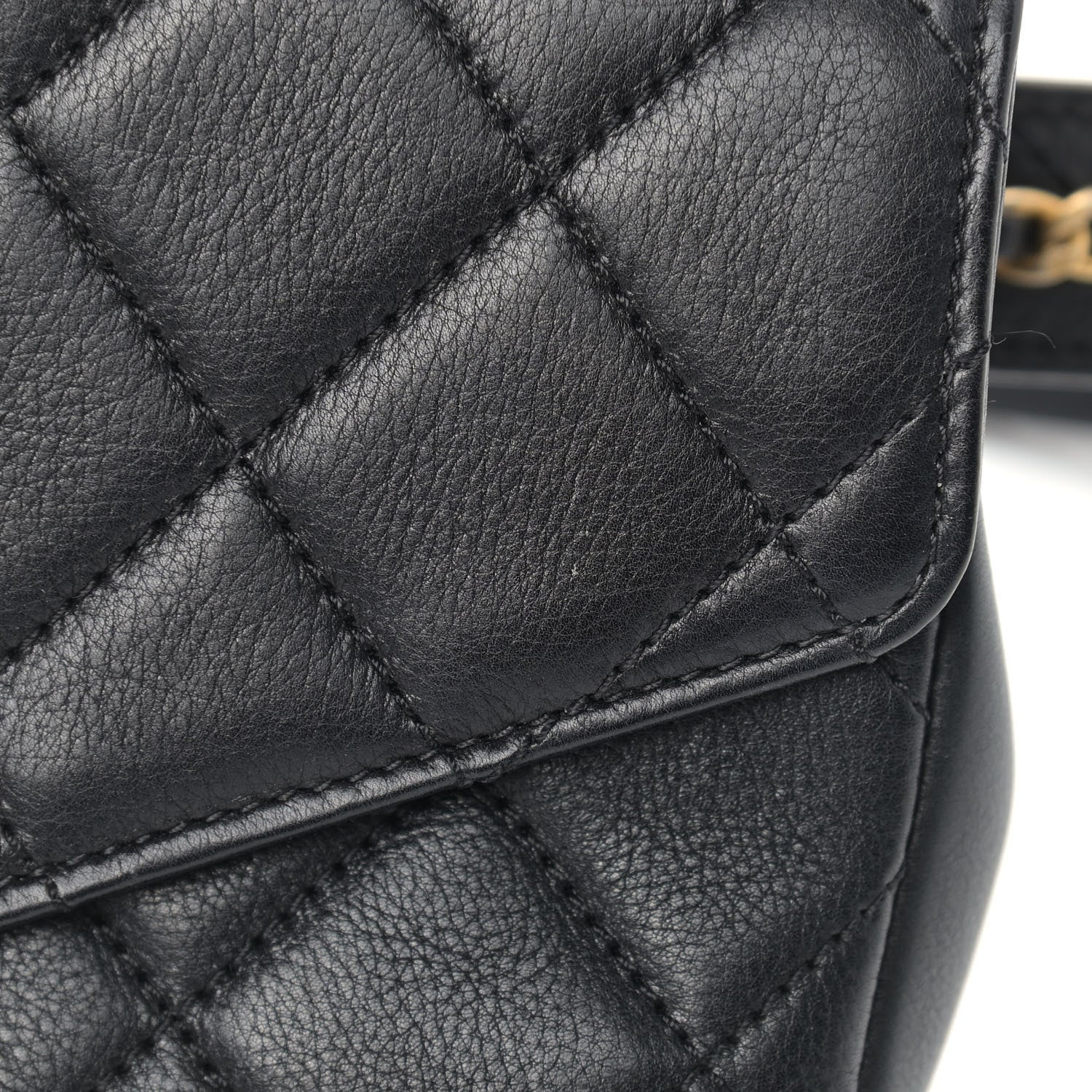 Chanel Calfskin Quilted Flap Waist Bag Black 12 of 15