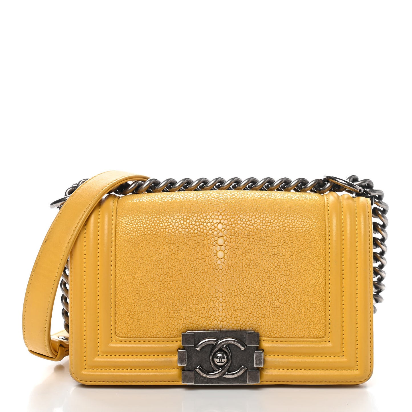 Galuchat Stingray Small Boy Flap Yellow