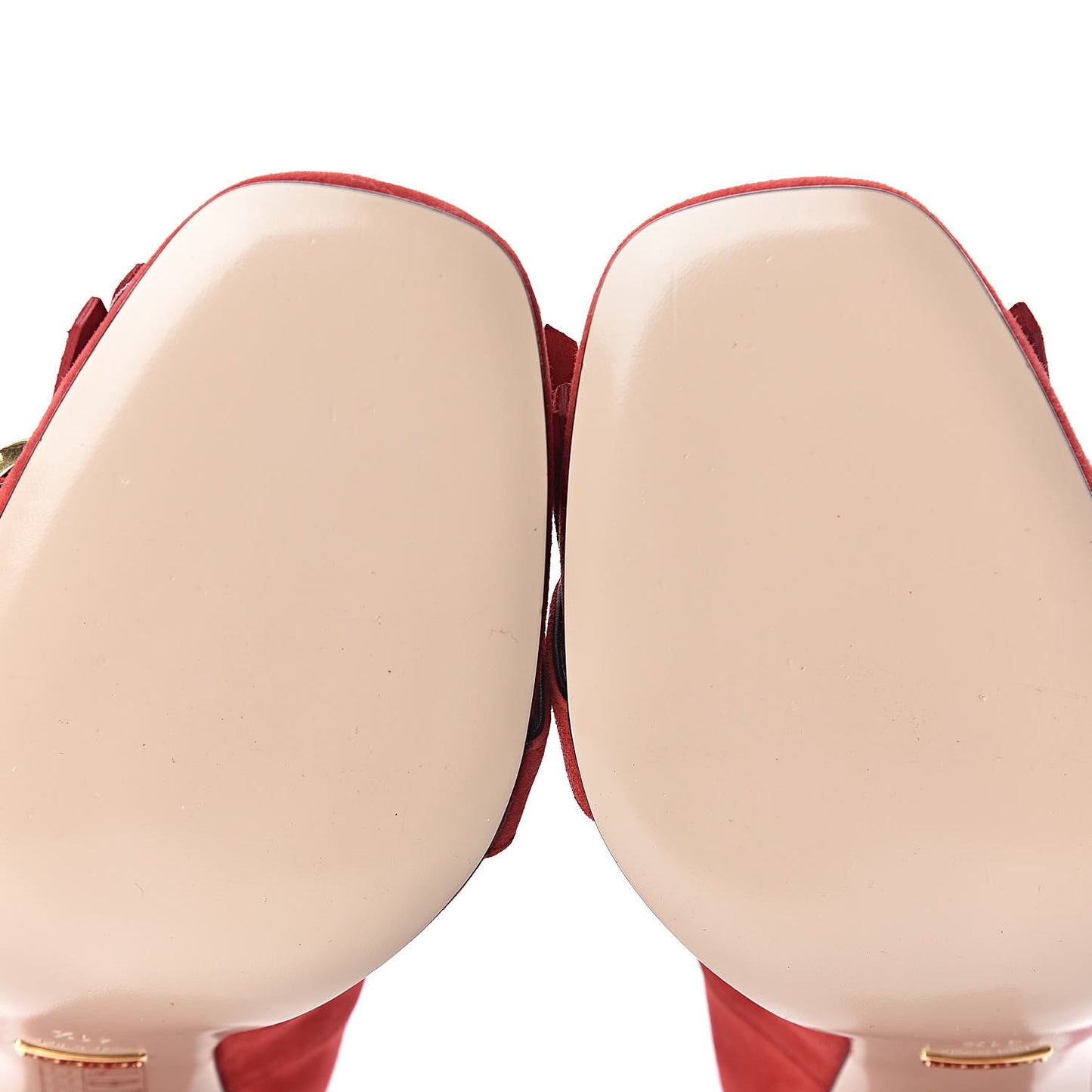 Kid Scamosciato GG Marmont Fringe 105mm Loafer Pumps 41.5 Vulcanic Red