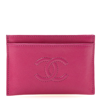 Chanel Goatskin Timeless CC Card Holder Fuchsia 1 of 9