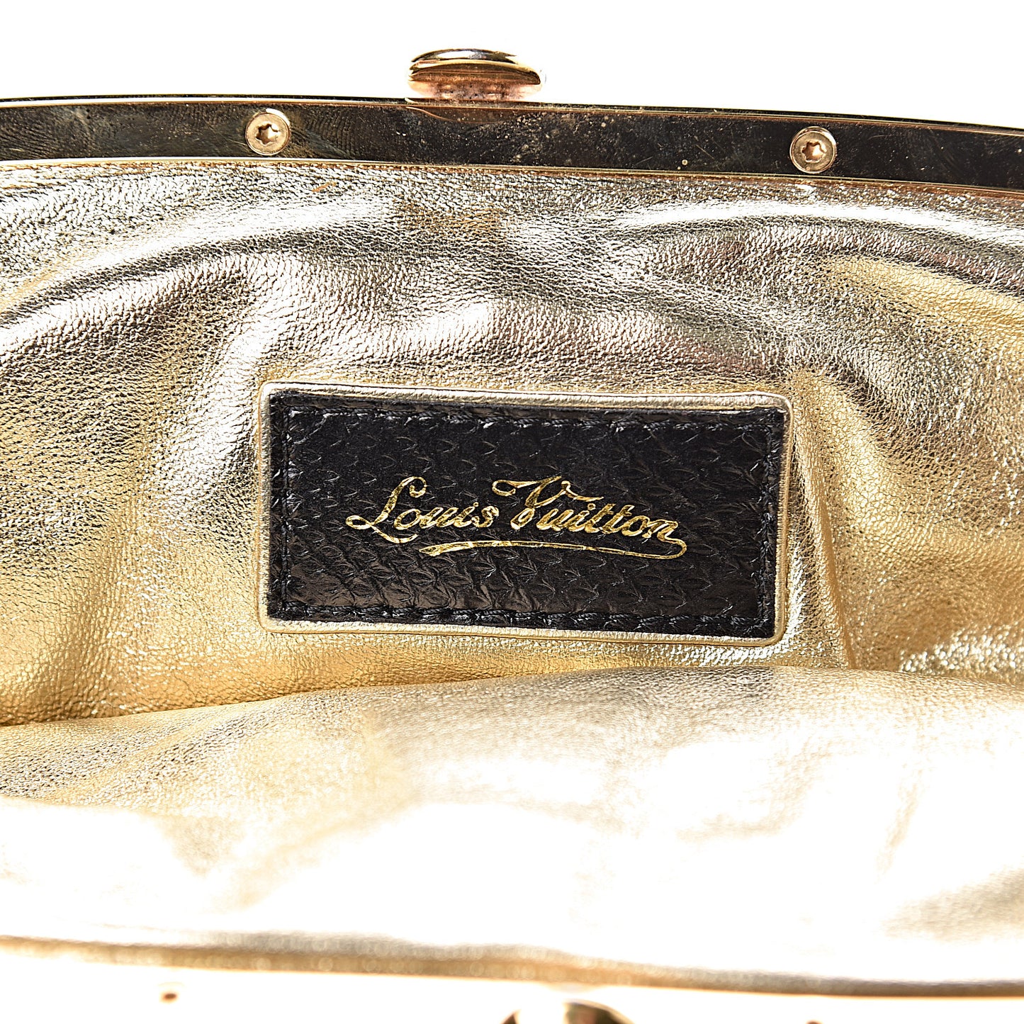 Satin Monogram Aumoniere Clutch Black