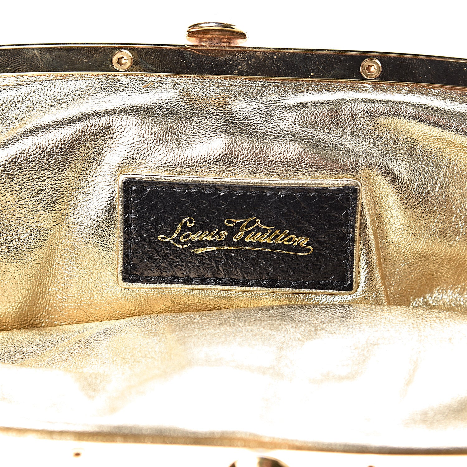 Louis Vuitton Satin Monogram Aumoniere Clutch Black 6 of 9