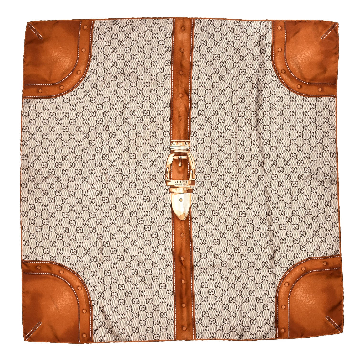 Gucci Silk Monogram Belt Print Scarf 1 of 4