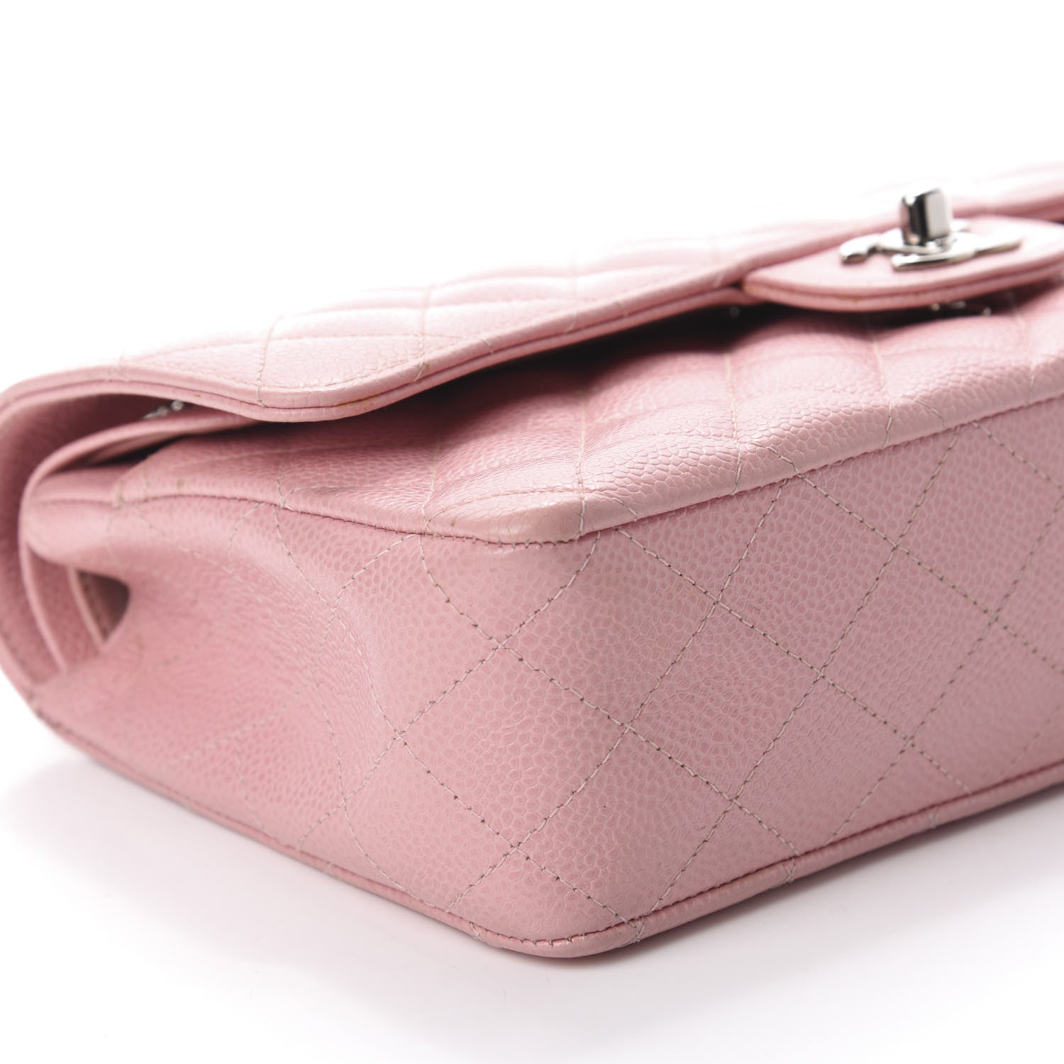 Chanel Caviar Quilted Medium Double Flap Pink 6 of 13
