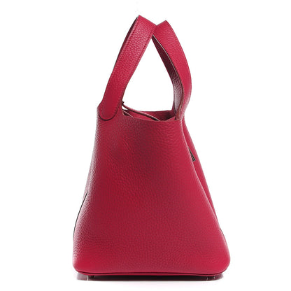 Hermes Taurillon Clemence Picotin Lock 18 PM Rubis 1 of 11