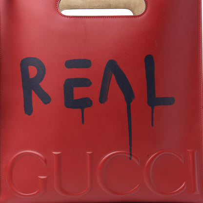Gucci Calfskin GucciGhost Real Medium XL Tote Hibiscus Red 10 of 10