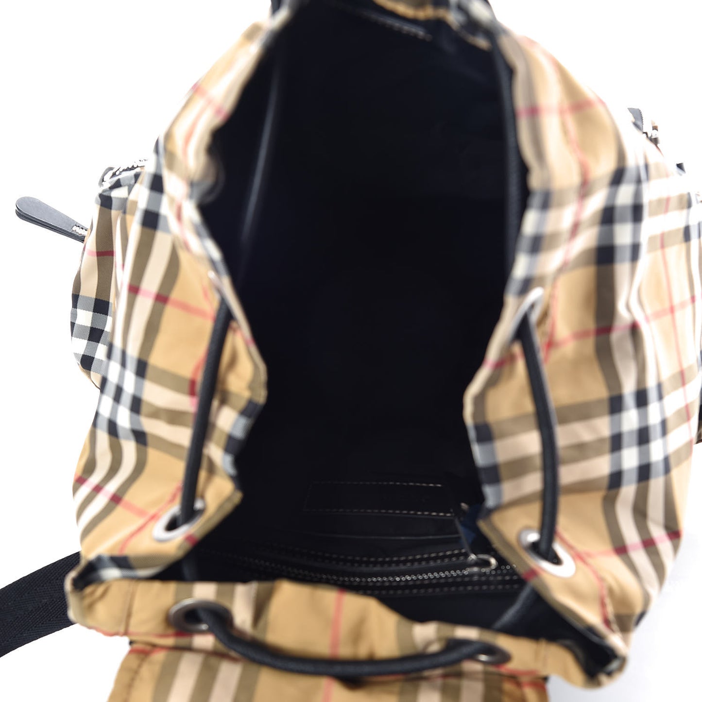 Nylon Vintage Check Medium Rucksack Backpack Antique Yellow