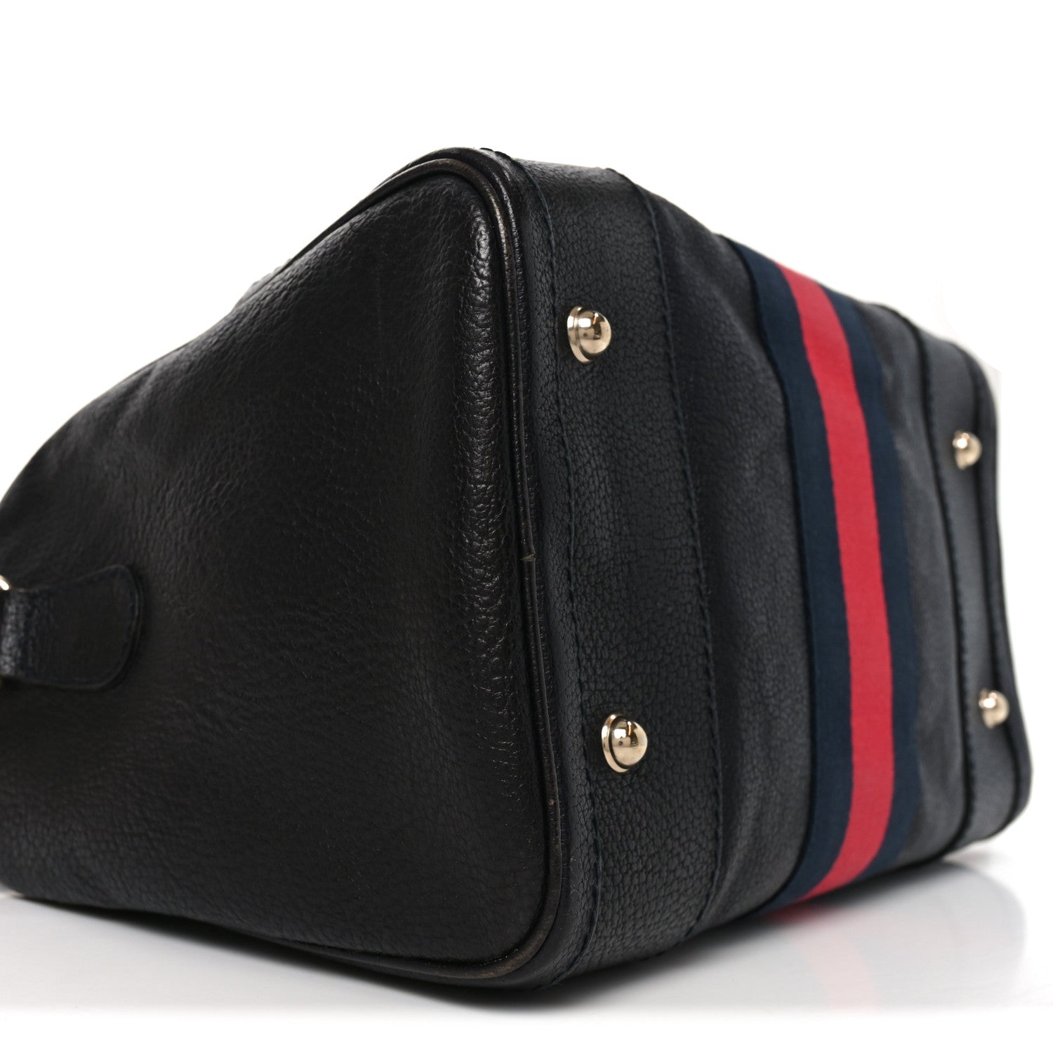 Gucci Calfskin Medium Seventies Web Boston Black 16 of 19