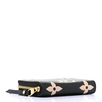 Louis Vuitton Empreinte Monogram Giant Zippy Coin Purse Black Beige 4 of 8