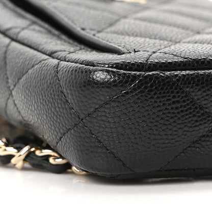 Chanel Caviar Quilted Phone Holder With Chain Black 9 of 10