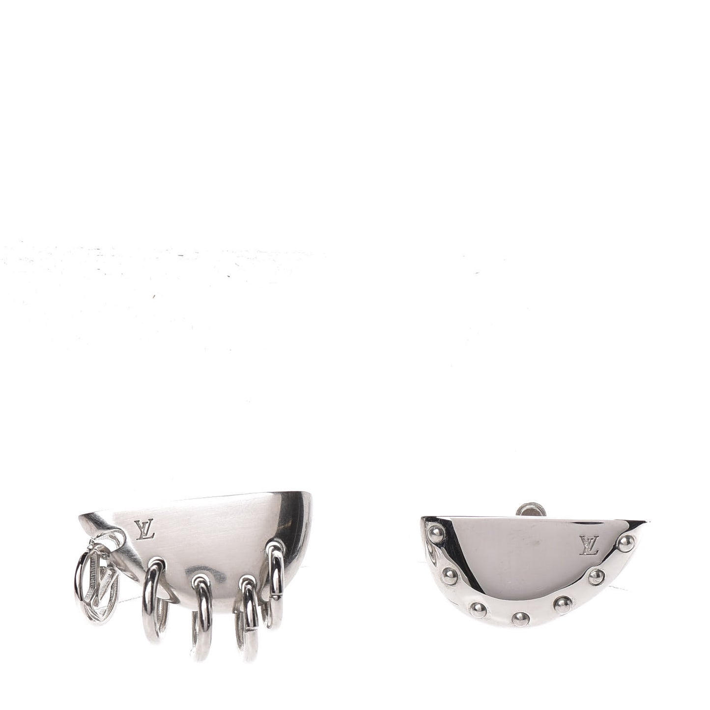 Brass Bionic Earrings Palladium