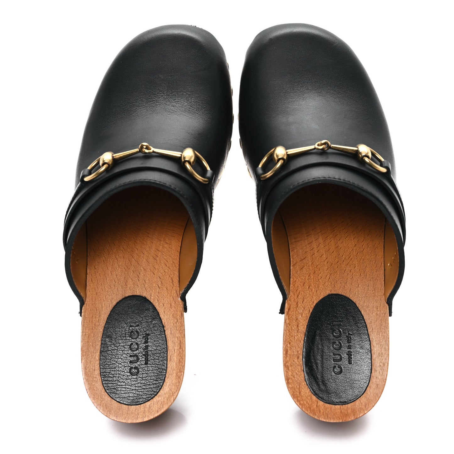 Calfskin Horsebit Clogs 39.5 Black