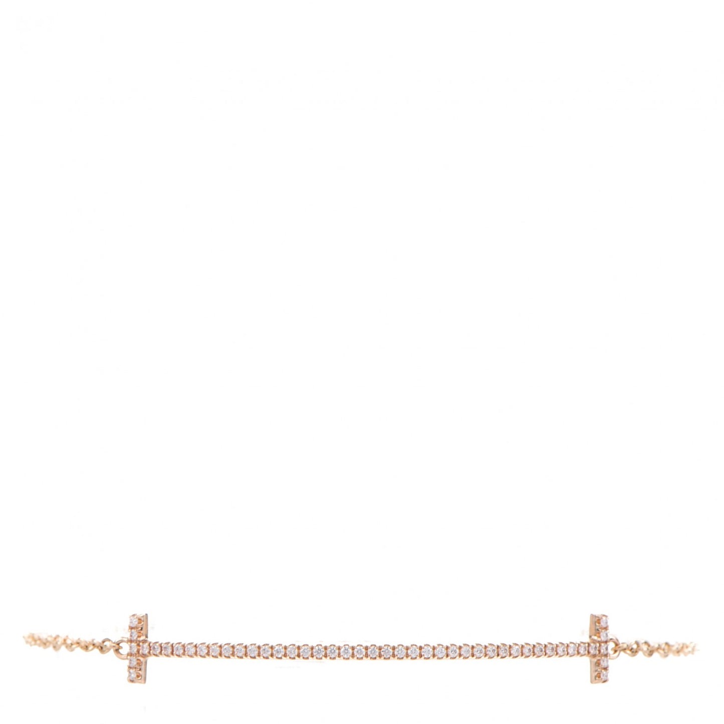18K Yellow Gold Diamond T Smile Bracelet