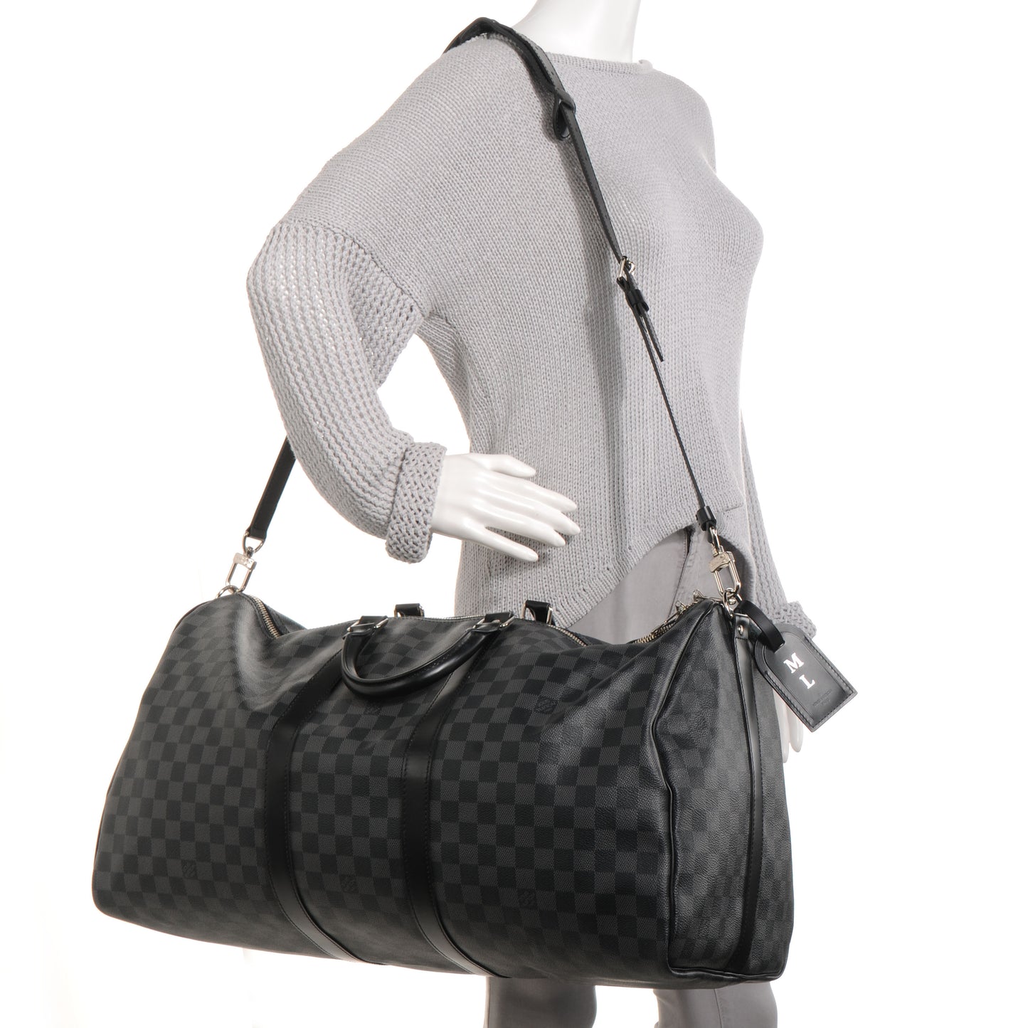Damier Graphite Keepall Bandouliere 55