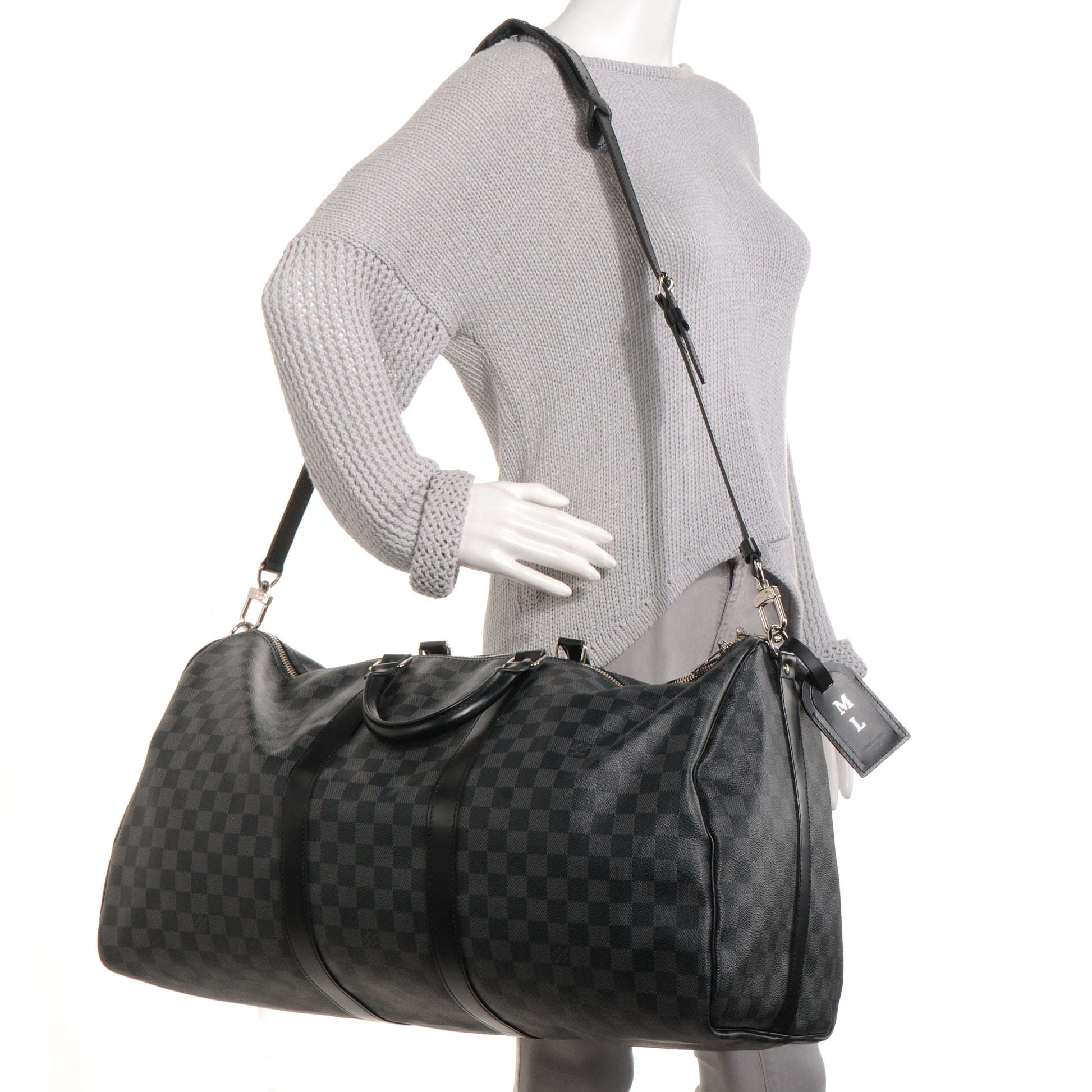 Louis Vuitton Damier Graphite Keepall Bandouliere 55 2 of 6