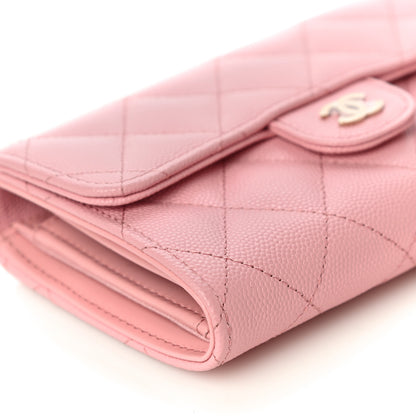 Chanel Caviar Quilted Medium Flap Wallet Pink 10 of 12