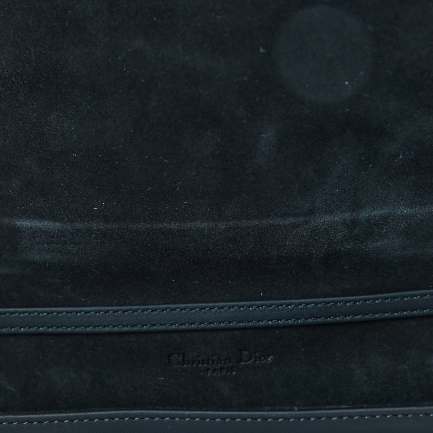 Ultra Matte Calfskin Diorama Wallet on Chain Pouch Black