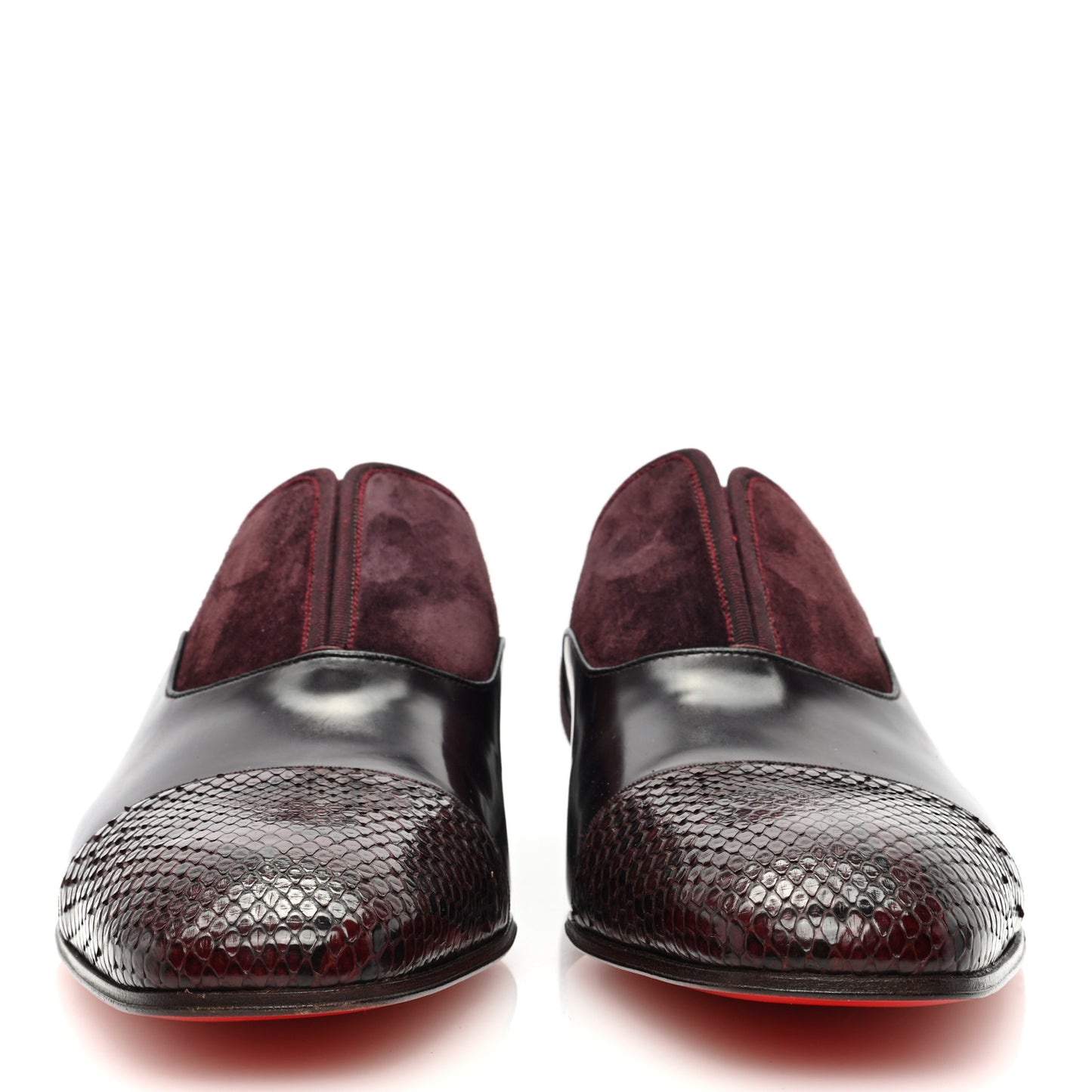 Mens Suede Snakeskin Alpha Male Flat Loafers 44 Candle