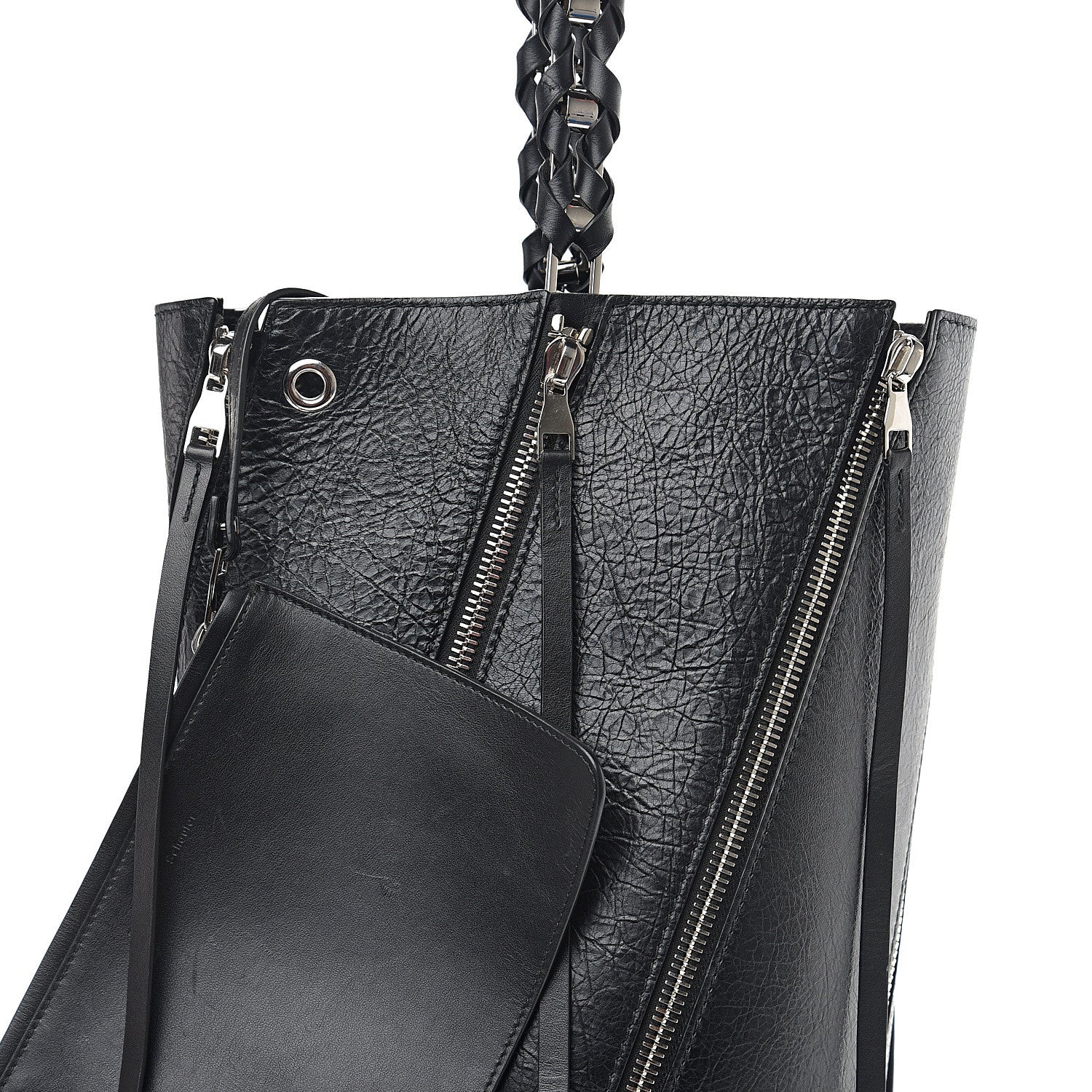 Proenza Schouler Calfskin Medium Hex Bucket Bag Black 8 of 8