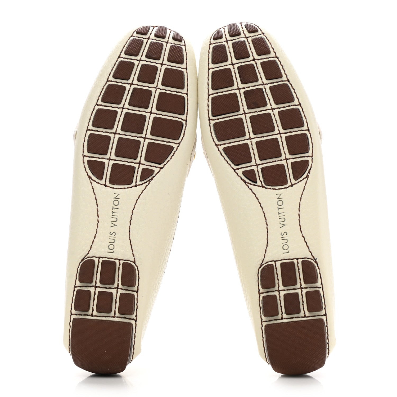 Louis Vuitton Calfskin Mens Monte Carlo Car Shoe Moccasin Loafers 36.5 White 5 of 10