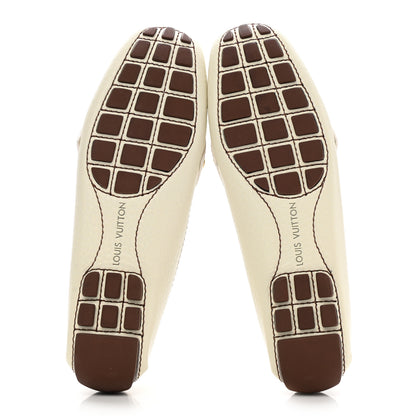 Louis Vuitton Calfskin Mens Monte Carlo Car Shoe Moccasin Loafers 36.5 White 5 of 10