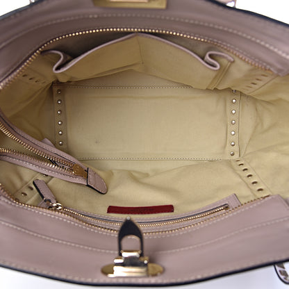 Valentino Garavani Vitello Rockstud Double Handle Tote Poudre 5 of 10