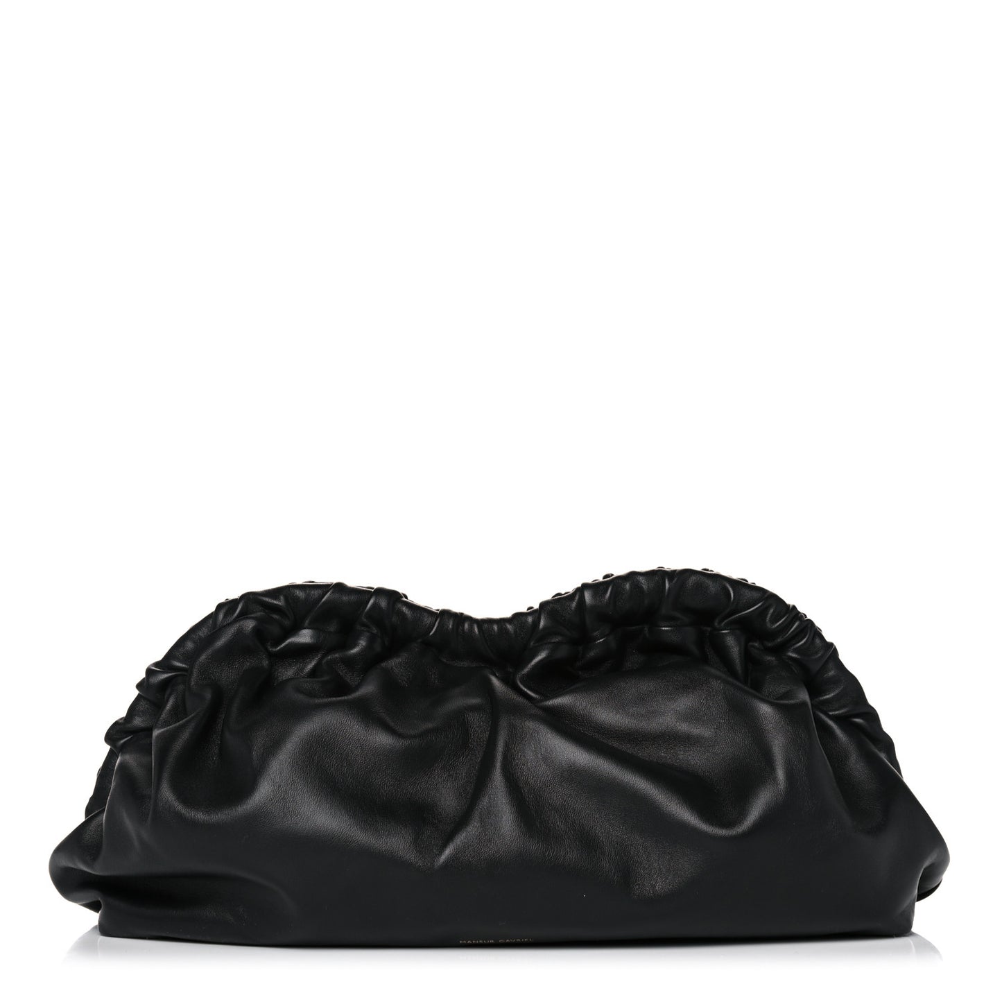 Lambskin Cloud Clutch Black Flamma