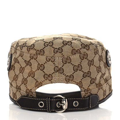 Gucci Monogram Military Hat XL Brown 5 of 8